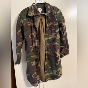 Vans Green and Brown Camouflage Jacket